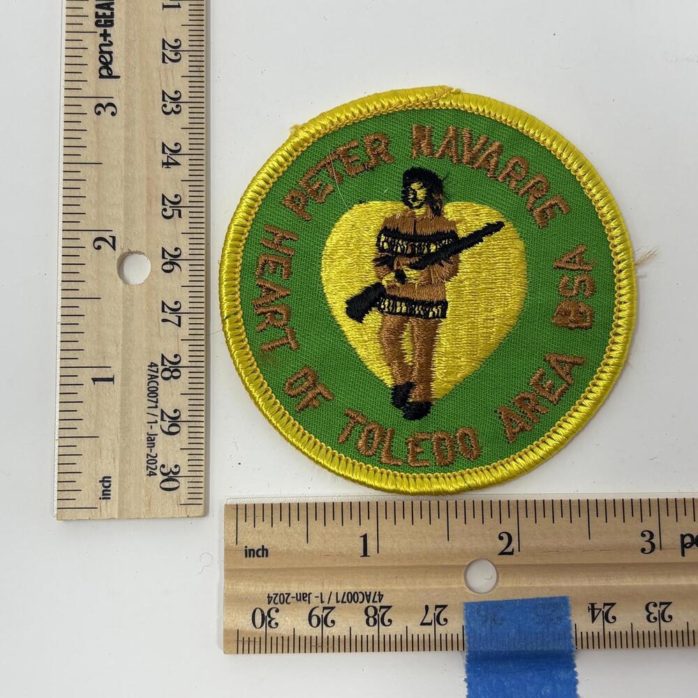 Vintage BSA Peter Navarre Heart of Toledo Area Camp Patch Boy Scouts of America